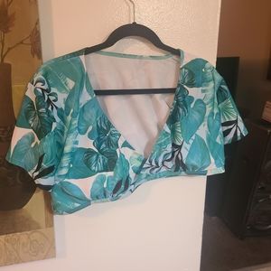 Floral two piece swim suit (both pieces)